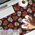 thumbnail image 2 of Long Mouse Pads for Desk,Brown Skull Rose Pattern Desk Mats on Top Of Desks, Desk Mouse Pad Extra Large with 3mm Non-Slip Base and Stitched Edge for Gaming,Office,Work,Home 47.3"x23.6", 2 of 6