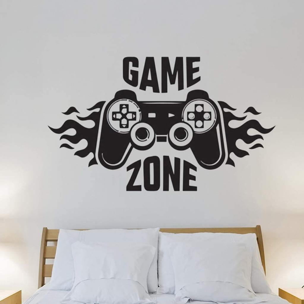 Game Zone Sign Wall Vinyl Decal Gamer Poster Gaming Quote Playroom Sticker  Gamer Mural Gamer Video Game Decor Wall Art LL218 - AliExpress