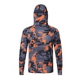 thumbnail image 3 of WREESH Fashion Jacket Men Outdoor Long Sleeve Zipper Hooded Breathable Camouflage Thin Fishing Clothes Sun Protection Clothing Orange, 3 of 5