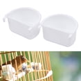 thumbnail image 6 of TOOYFUL 2 Pieces Bird Feeding Dish Parrot Cage Feeder, Feeding Bowl, Cage Bowl Bird Food Tray Sturdy for Conures Budgie Small Animals 7.4cmx6.3cmx3.9cm, 6 of 10