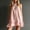 Pink, variant on Morttic Women's Stand Collar Half-Button Sleeveless Mini Dress – Ruffle Hem A-Line Solid Color Beach & Vacation Outfit Pink,S