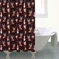 thumbnail image 4 of Dark Christmas Animal Pattern Shower Curtain 72"x72" ,Bathroom Decorative Shower Curtains Set with 12 Hooks,Modern Waterproof Washable Shower Curtain, 4 of 6