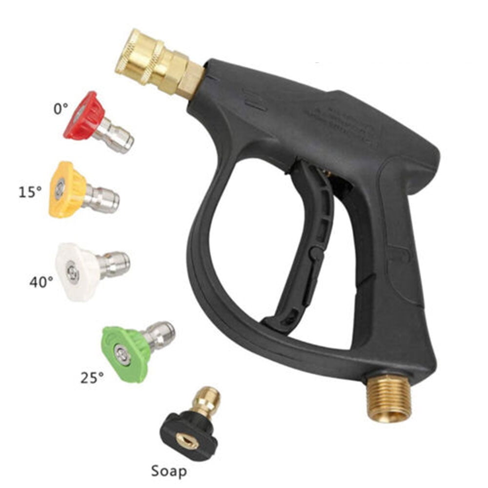 HAOAN High Pressure Power Washer Short Gun Kit,with 5 Spray Nozzles 1/4