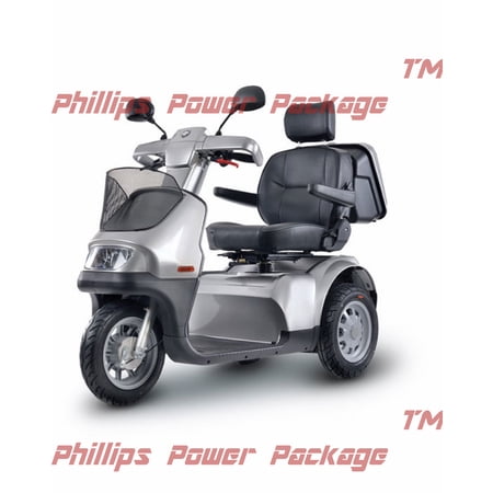 Afikim - Afiscooter S3 - Full Size Mobility Scooter - 3-Wheel - Metallic Silver