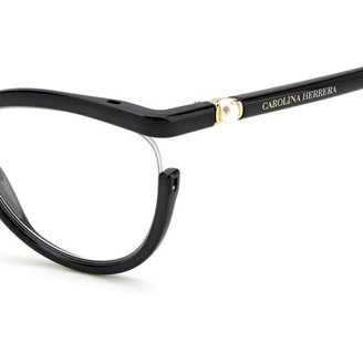CAROLINA HERRERA HER-0208-0KDX-55 Eyeglasses Eye Glasses 0KDX BLACK Authentic Ne Carolina Herrera HER 0208 KDX Optical Frame Black Nude - eye  main image 4