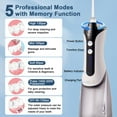 thumbnail image 2 of Lictin Cordless Water Flosser Dental Teeth Cleaner, Dental Oral Irrigator 6 Jet Tips, 5 DIY Modes, 350ML Tank & IPX7 Waterproof, Portable Rechargeable Water Flosser for Home Travel Office, Black, 2 of 8