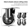 thumbnail image 6 of Upgraded Foldable Push Cart Dolly | 660 lbs.Capacity Moving Platform Hand Truck | Foldable for Easy Storage | 4'' PU 360 Degree Swivel Silent Wheel-Black, 6 of 12