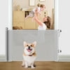 Retractable Baby Gate, Extends up to 55" Wide, Child Safety Gate for Doorways, Stairs, Hallways, Indoor/Outdoor,Grey
