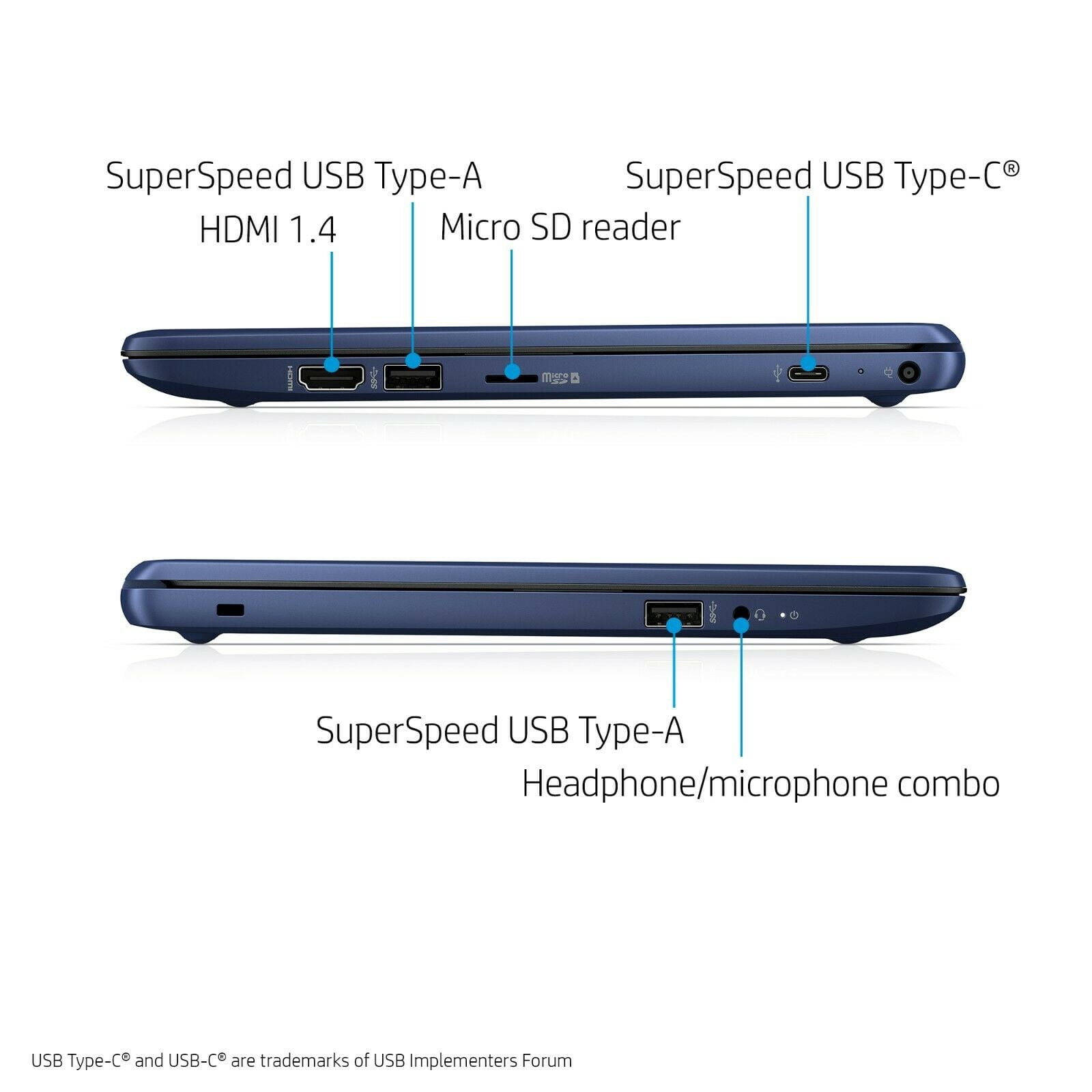 HP Stream 11.6", Celeron N4020, 4GB RAM, 64GB emmc, Royal Blue, Windows 10 Home in S mode, 11-ak0090wm