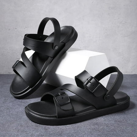 

men s Platform Sandals with Arch Support Comfortable Foam Slides Lightweight Thick Soles | Adjustable Buckle | Ultra Cushion