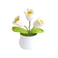 thumbnail image 2 of Mini plantas artificiales en maceta, flores tejidas a mano, flores de punto terminadas en maceta Estilo D, 2 of 9