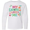 thumbnail image 3 of Inktastic My Auntie Loves Me Girls Long Sleeve Youth T-Shirt, 3 of 5