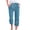 Blue, variant on Mrat Womens Capris Pants Workout Sweatpants Cargo Capris Pants Solid Color Ladies' Cropped Pants Straight Hiking Capris for Women Pink XXL