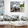 thumbnail image 3 of Designart Exotic Tropical Beach under Blue Sky - Modern Seascape Throw Pillow - 16x16, 3 of 4