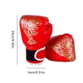 thumbnail image 2 of Muay Thai Competition Gloves PU Leather Sponge Professional MMA Kickboxing Boxing Gloves Breathable Comfortable Fighting Taekwondo Mitts for Training Sandbag  (Red Adult), 2 of 7