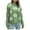 Green, variant on Lovskoo Sweaters for Women Loose Flowers Round-Neck Sweater Winter Long Sleeve Blouse Green