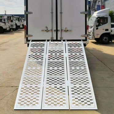 Aluminum Loading Ramp Folding Trailer Ramp for Motorcycle ATV UTV Trucks 1500LBs
