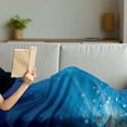thumbnail image 3 of Blue Soft Flannel Fleece Throw Blanket, Abstract Universe Infinity Stars Themed Outer Space Image, Cozy Plush for Indoor and Outdoor Use, 50" x 70", Sky Blue Royal Blue, by Ambesonne, 3 of 5