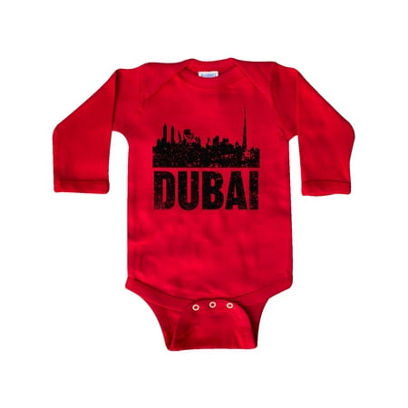 

Inktastic Dubai City Skyline with Grunge Gift Baby Boy or Baby Girl Long Sleeve Bodysuit