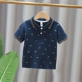 thumbnail image 2 of TAIAOJING Toddler Fashion Boys Lapel Dinosaur Print Short Sleeve Lapel T-Shirt Tops Shirt Breathable 6-7Y, 2 of 4