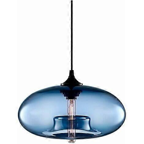Wings of Wind -Plafond Vintage Industrial Chandelier E27 Lustres Light Lamp Colorful Eclairage de plafond(Bleu)