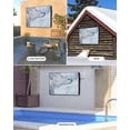 thumbnail image 2 of Outdoor TV Cover 40 to 43 Inch Weatherproof, Blue Marble Texture Waterproof TV Screen Protector for Outside Decor with Zipper and Pocket 40"L x 25"H , Abstract Silver Lines, 2 of 7