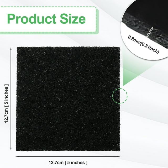 Maytalsory 8pieces Odor Absorbing And Low Air Resistance. Carbon Filter For Wide Application Carbon Felt Filter