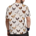 thumbnail image 2 of Wukai Various Chicken Print Men's Short-Sleeved Mesh T-Shirt,Quick-Dry Short Sleeve Workout T-Shirt-X-Small, 2 of 8
