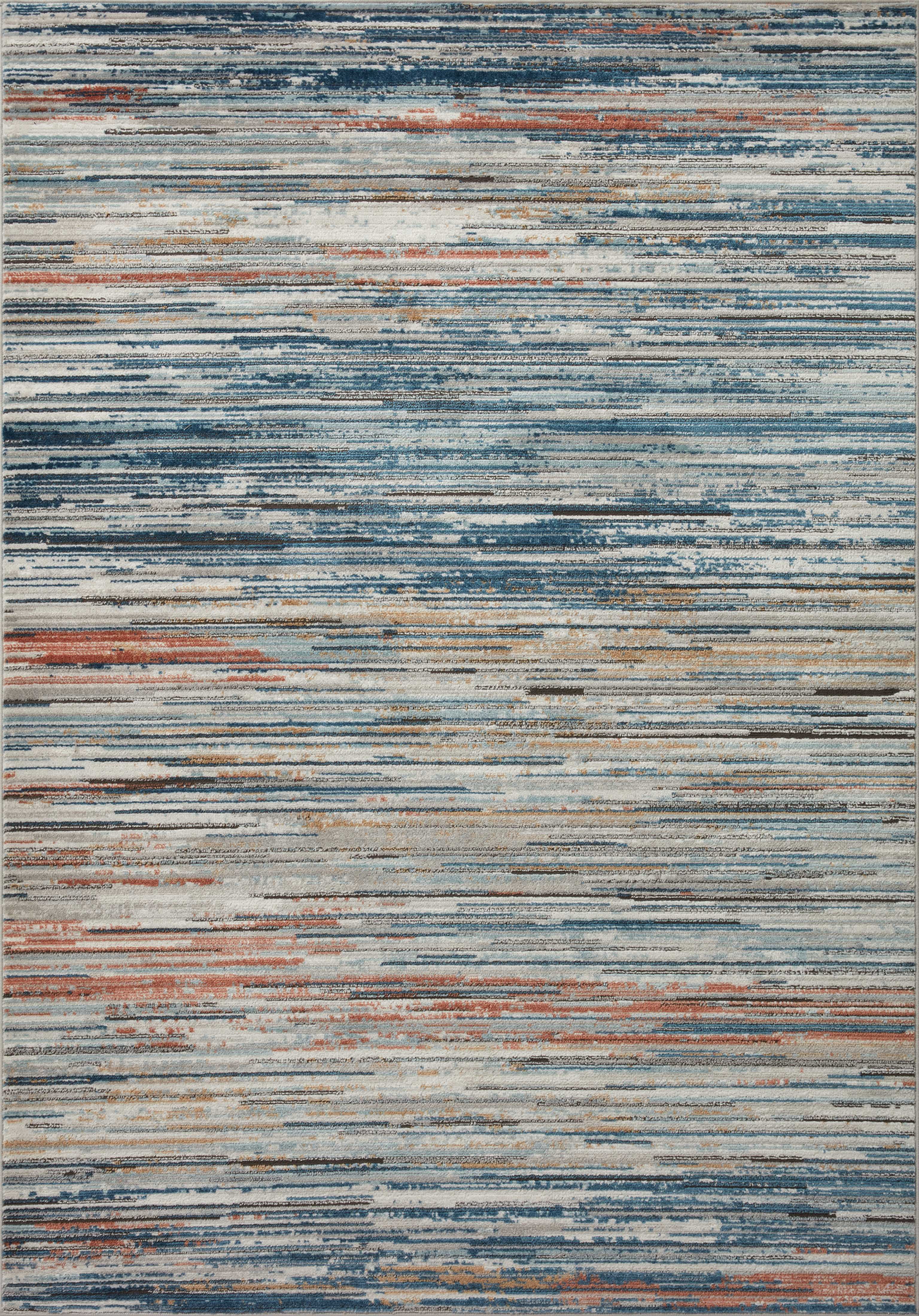 Loloi Bianca Collection BIA-08 Pebble / Multi, Abstract Area Rug 2'-8" x 10'-6"