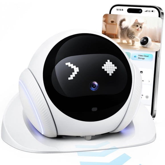 Cámara para mascotas SURPN Robot 1080P WiFi con seguimiento de movimiento