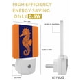 thumbnail image 3 of Night Lights Auto Sensor Seahorse Plug-in LED Nightlights Lamp Dusk to Dawn for Living Room, Bedroom, Bathroom, Hallway, Stairways Home Wall Decor, Orange Navy Blue Stripes Lines Night Light, 3 of 9