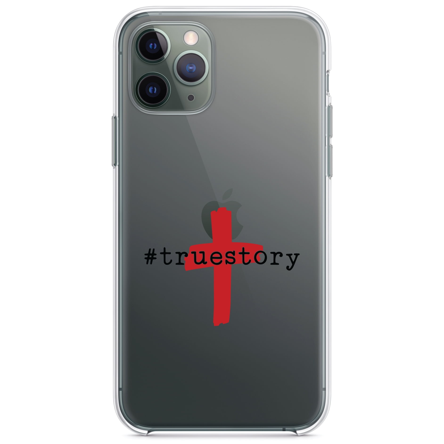 DistinctInk Clear Hybrid Case for Apple iPhone 12 Mini (5.4" Screen) - Red - Shockproof Protection