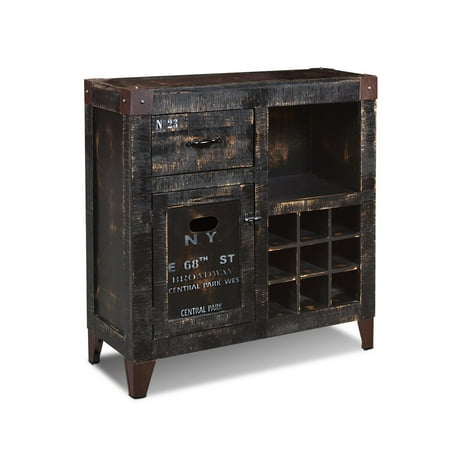 Sunset Trading Graphic 9 Bottle Wine Cabinet Bar Sunset Trading Graphic 9 Bottle Wine Cabinet Bar