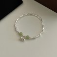 thumbnail image 1 of 15+3.5cm New Trendy Silver Gold Color Lucky Chinese Coin Jade Link Chain Bracelet For Woman Girl Fashion Jewelry Gift Dropship, 1 of 5