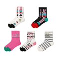 thumbnail image 2 of 5 pares de calcetines para mujer, calcetines de tubo medio, calcetines de vacaciones, calcetines de vestir, calcetines casuales, calcetines tobilleros Yinane Calcetines de la tripulación, 2 of 8