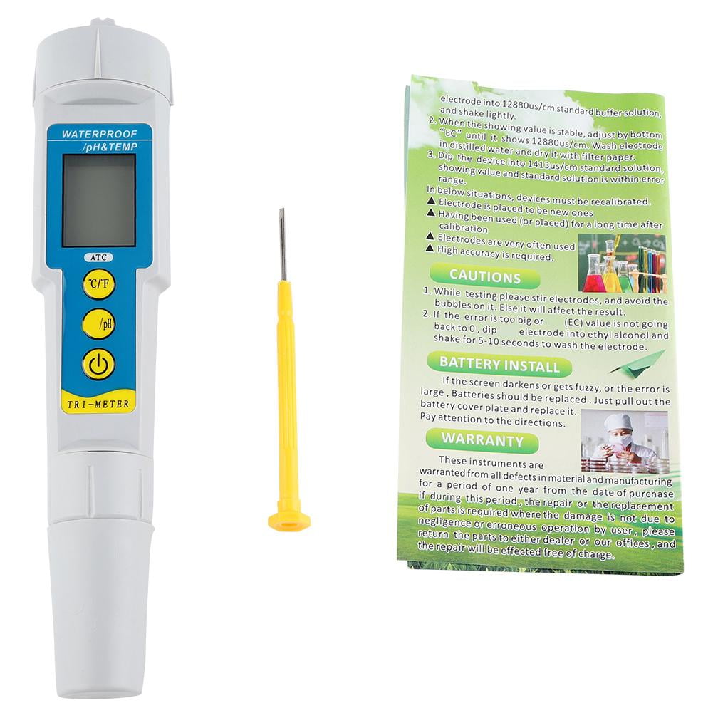 Stylo Testeur PH avec /écran LCD Testeur portable Stylo num/érique PH M/ètre pour Aquarium Piscine deau hydroponique Laboratoire