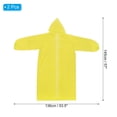 thumbnail image 2 of Uxcell Rain Ponchos, 2 Pack Unisex Survival Raincoats for Camping Hiking Outdoor, Yellow, 2 of 6