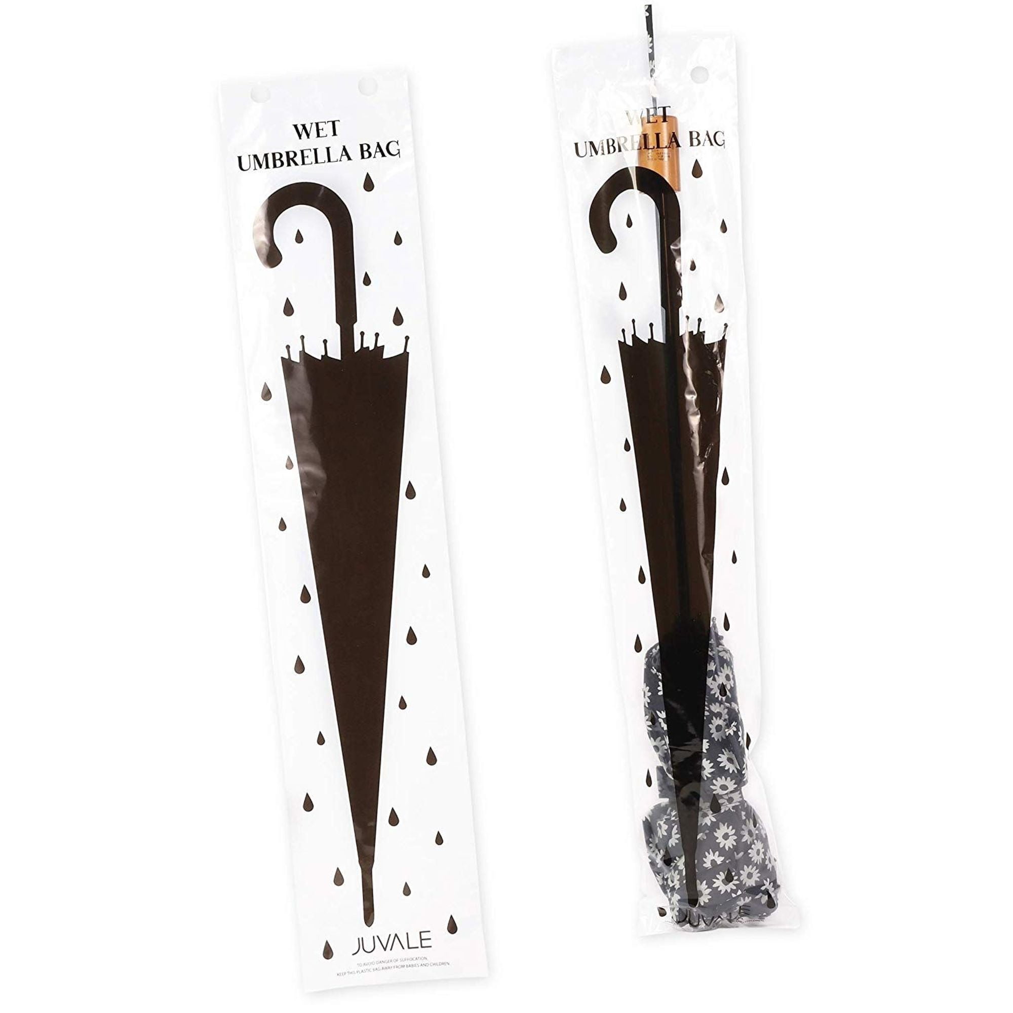 100 Pack Wet Umbrella Bags, 27.5 x 5.5 inches Waterproof Disposable