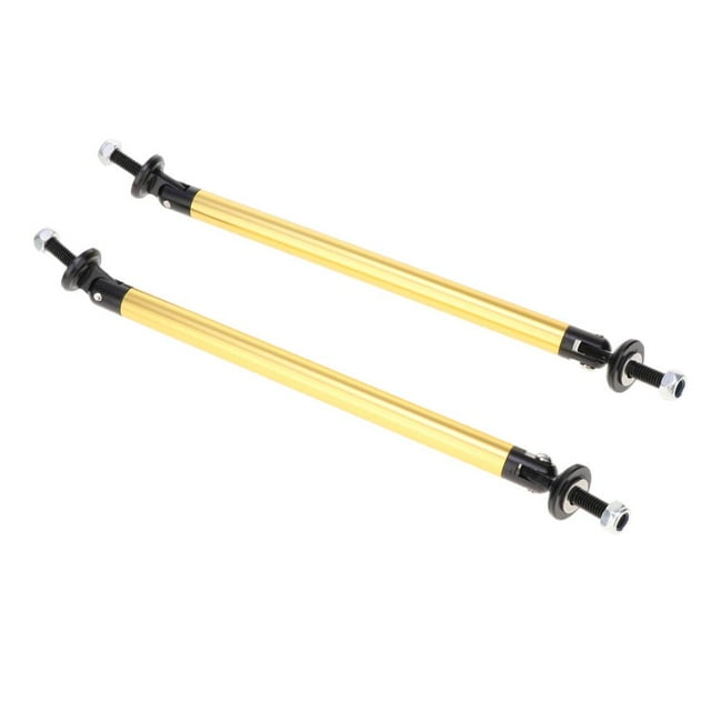 Almencla Splitter Rod Strut Tie Bar Support Rods for Bumper Lip Diffuser 150mm- Golden