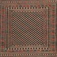 thumbnail image 1 of Ahgly Company Machine Washable Indoor Square Traditional Night Red Area Rugs, 3' Square, 1 of 7