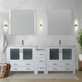 thumbnail image 6 of Harborfront 84 in W x 18.25 in D White Double Bath Vanity with Side Cabinet and White Ceramic Tops, 6 of 6