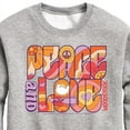 thumbnail image 3 of Woodstock - Hippie Retro - Peace & Love - Toddler & Youth Crewneck Fleece Sweatshirt, 3 of 5