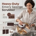 thumbnail image 2 of Magic Cleaning Sponge, Carborundum Emery Scrubber Pad for Heavy-Duty Kitchen Cleaning, Rust Removal and Grill, Stove & Pan Cleaning, 2 of 7
