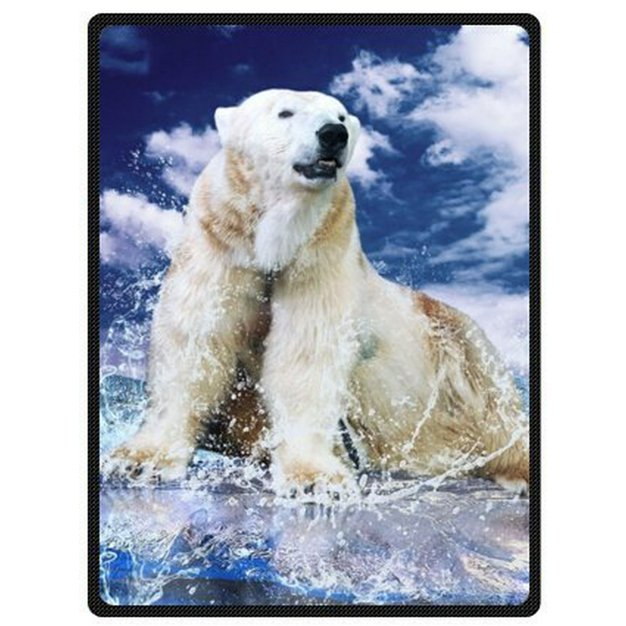 RYLABLUE Cute Polar Bear Fleece Throw Blanket 58x80 Inches Walmart Canada