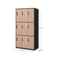 thumbnail image 2 of Ilios Innova | Casillero Locker 9 Puertas | Estilo Madera y Negro Mate | Cerradura de Seguridad, 2 of 9
