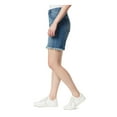 thumbnail image 3 of JESSICA SIMPSON Womens Blue Pocketed Button Fly Raw Hem High Waist Shorts 24, 3 of 4