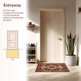 thumbnail image 3 of ODIKA 3'x5' Machine Washable Non-Slip Area Rug, Unique Bright Geometric Arrangement High Traffic Rug, Red, 20573, 3 of 7