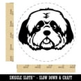 thumbnail image 2 of Shaggy Shih Tzu Dog Head Rubber Stamp for Scrapbooking Crafting Stamping - Large 1-1/4 Inch, 2 of 7