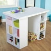 Activity Tables Craft Table 6-Piece Storage for Crafts, White / Espresso