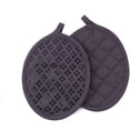 thumbnail image 5 of Sticky Toffee Oven Mitt and Pot Holders Cotton Set of 3, Silicone Non-Slip Kitchen Set, Gray, 5 of 6